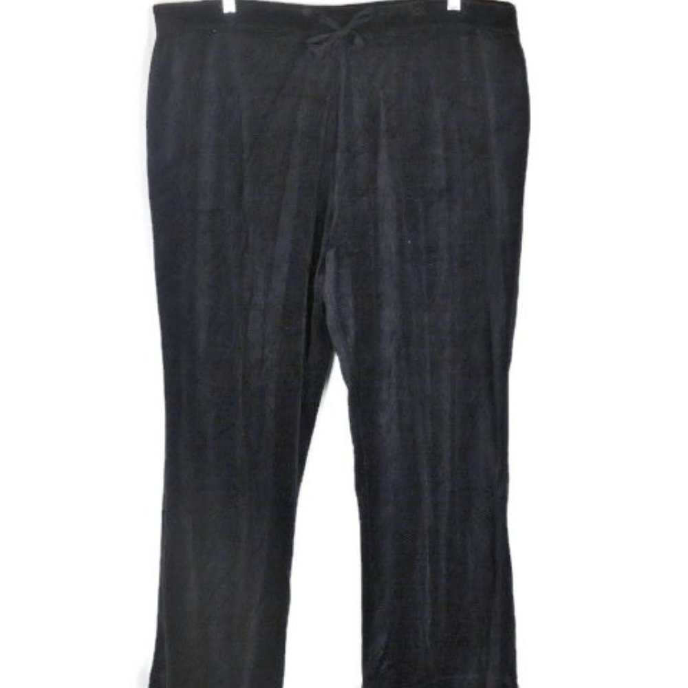 i. e Black Women's Walking Jogging Pants Elastic Waist Drawstring 2X 040